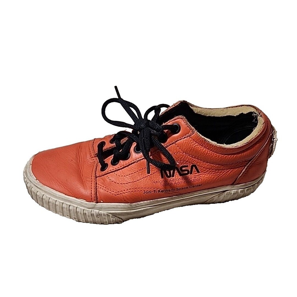 Vans Old Skool Space Voyager NASA Firecracker Orange Leather Sneakers Mens